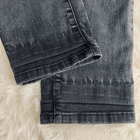 Judy Blue Roll Cuff Crop Capri Jeans 9/29 (29x23.5) Weathered Black High Stretch - Picture 7 of 9